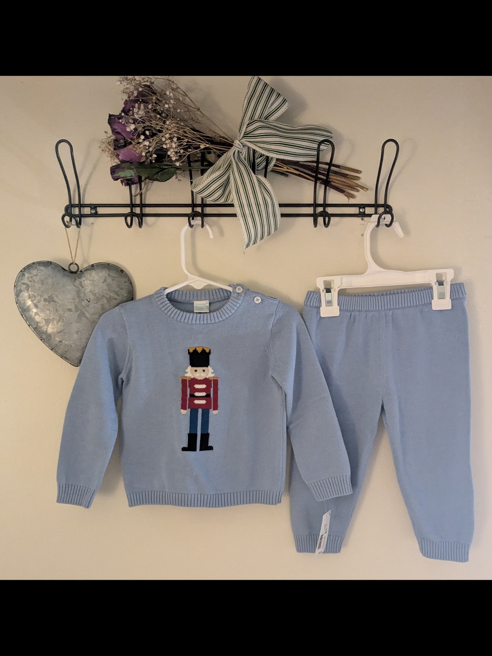 ☃️Edgehill Collection Light Blue Nutcracker Sweater & Pants Set ☃️